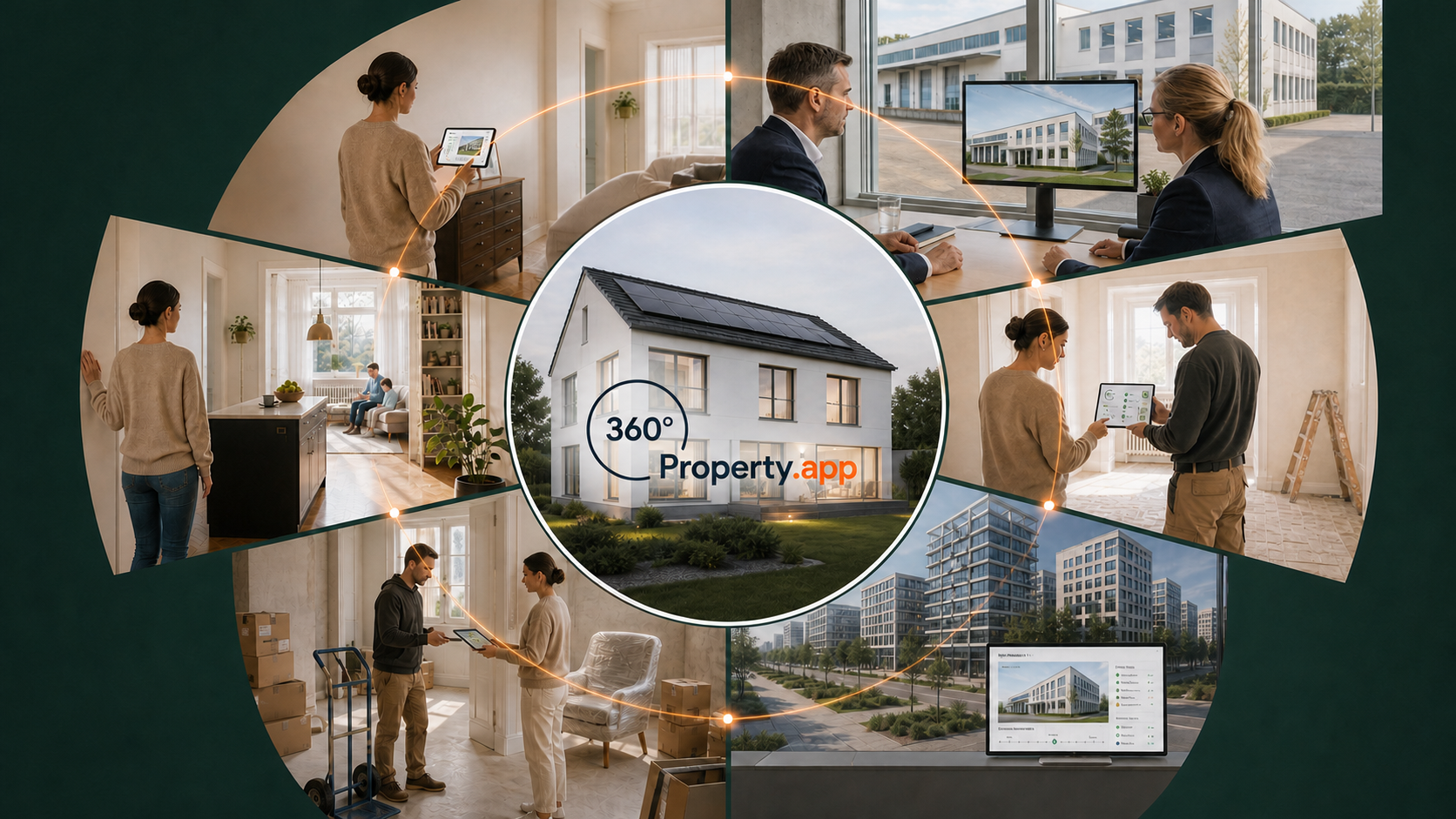 Der gesamte Immobilienzyklus ist über 360° Property verbunden